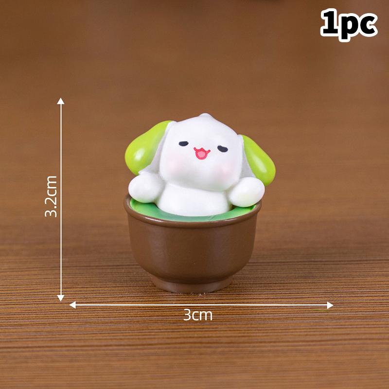 Cute Puppy Figurine Resin Diy Crafts Micro Landscape Desktop Small Ornaments Statue Decoration Mini Animal Statue