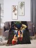 Sonices Shadow HHedgehogs Flannel Blanket Soft Winter Bedding for Students Couch Sofa Bed Comfortable Bedspread Cover