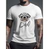 AI Pug Dad Dad Crinkle Plus Size Men's T-Shirt