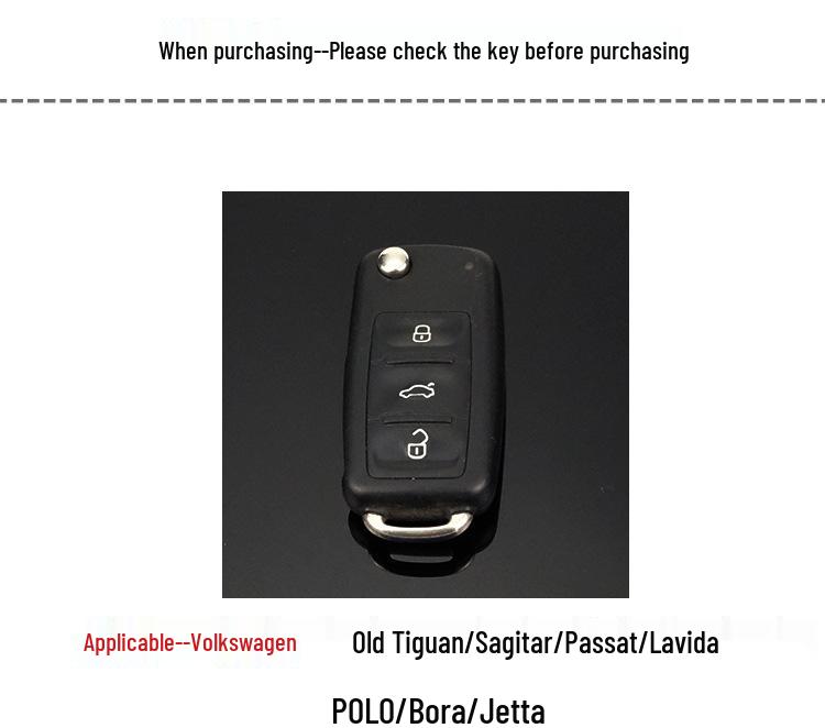 Skládací pouzdro na klíč od auta Volkswagen - Měkký TPU ochranný obal