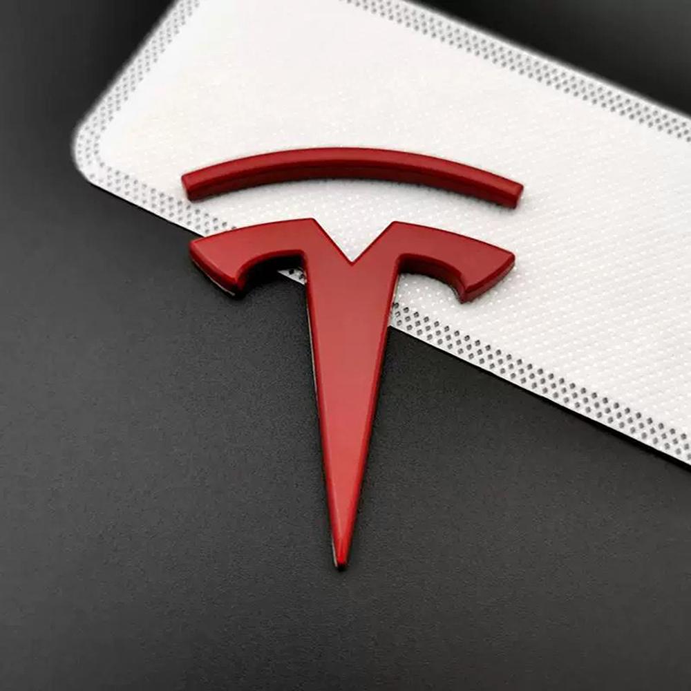 

Car Metal Stickers Modification Accessories for Tesla Model3/Y Body Side Decals 3D Creative Hood Tail Decoration Label червоний