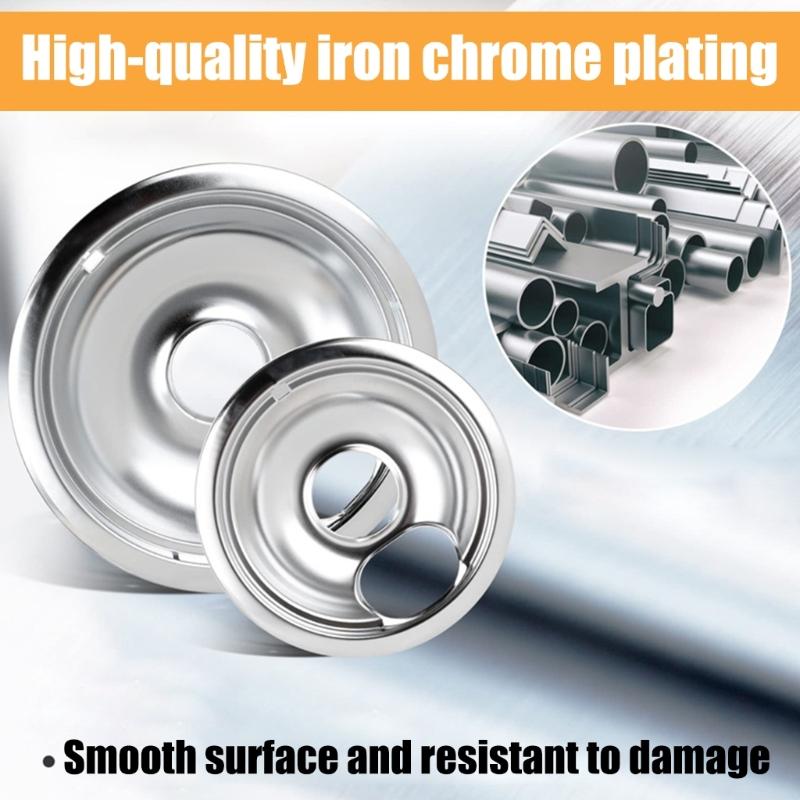 4Pieces Universal Burners Rings for Gas Stove Efficient Heat Conduction Secure Easy Installation Corrosion Resistant