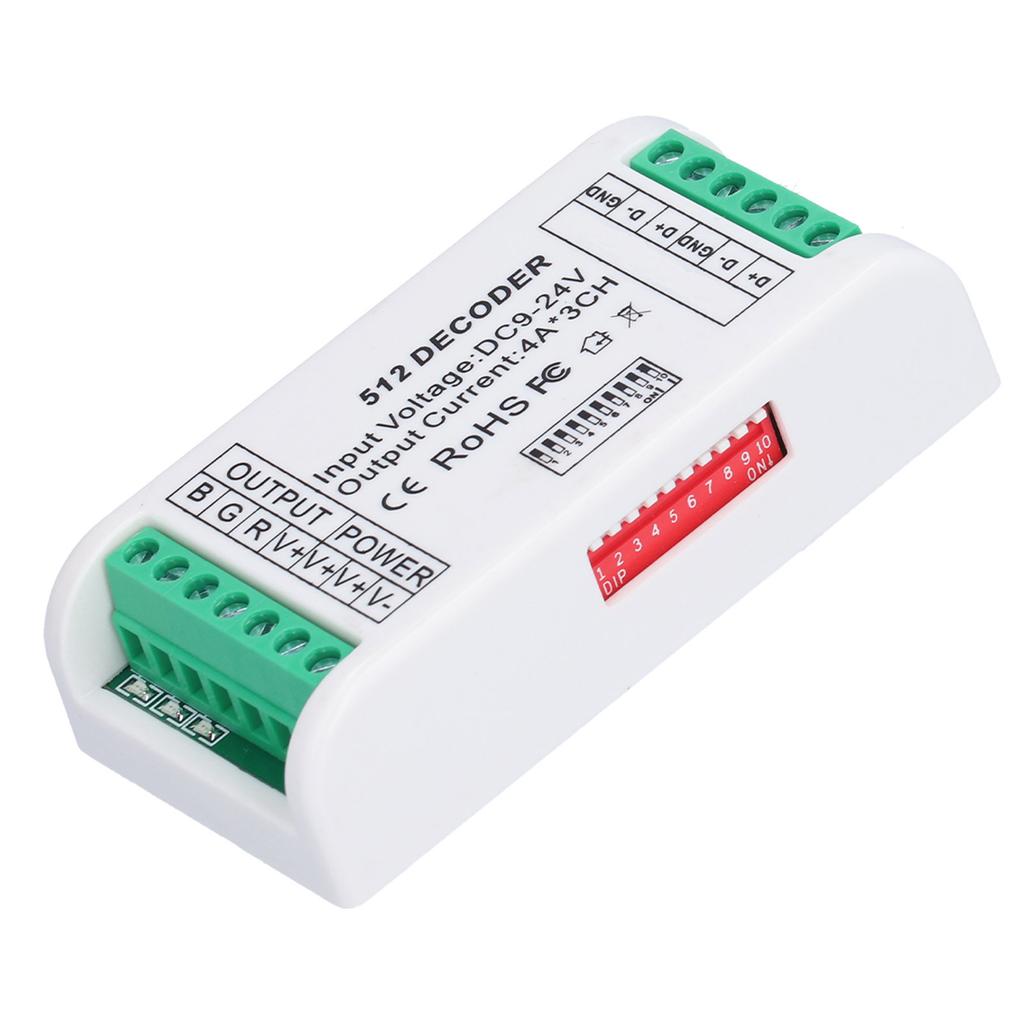 3 Channels LED Decoder Strip Controller RGB Controller DMX512 Constant Voltage Control 9?24V