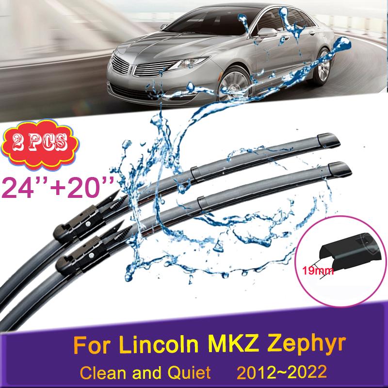 

Автомобильные щетки стеклоочистителя для Lincoln MKZ Zephyr 2012 ~ 2022 2017 2018, переднее лобовое стекло, бескаркасное, прочное, резиновое, для бритья снега