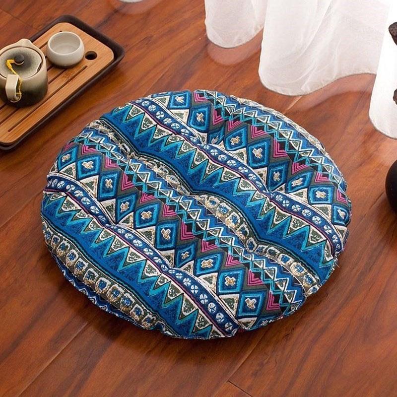 Luxurious Round Cushion Patio Tatami Meditation Mat Seat Pillow With Soft Touch Feeling
