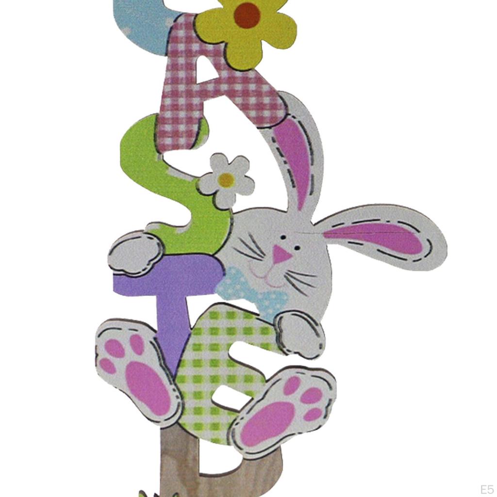 Bunny Easter Decoration Spring Yee Ornaments Wooden Tabletop Ornament Hanging