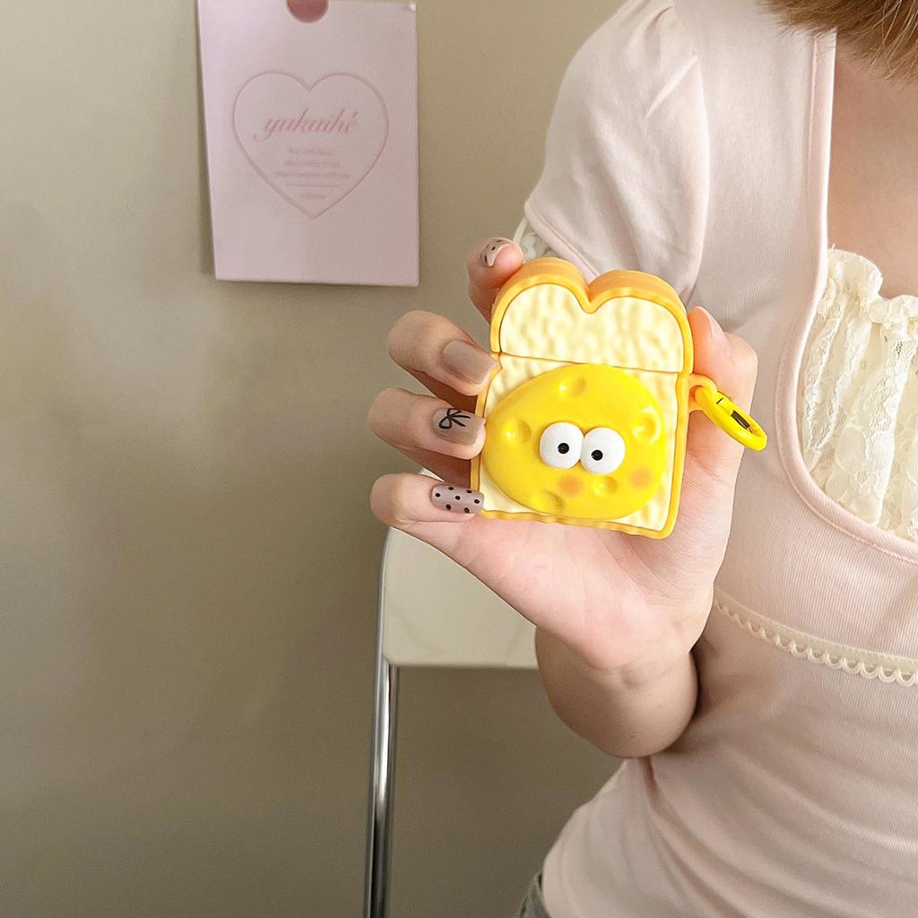 Cute cheese toast AirPods pro apple bluetooth headset case 1/1 generation cartoon case is suitable