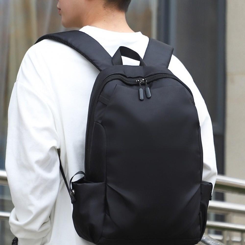 Large-capacity Casual Backpack Breathable Solid Color Backpack Men Backpack  Travel