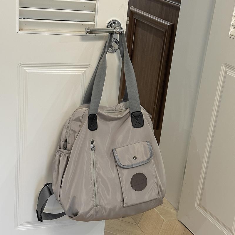 Solid Color Nyl 2026 New Product Student Backpacks Zipper Popular Casual Shoulder Bag  Soft Versatile Commuting Handbag