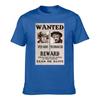 Unisexs Cotton Tshirt Butch Cassidy And The Sundance Kid Wanted Print Western Style Casual Tee