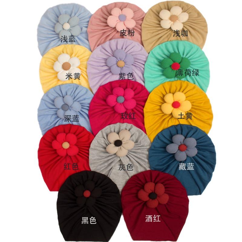 

Autumn new children s imitation cotton pullover hat, baby creative comfortable breathable flower hat, baby hat