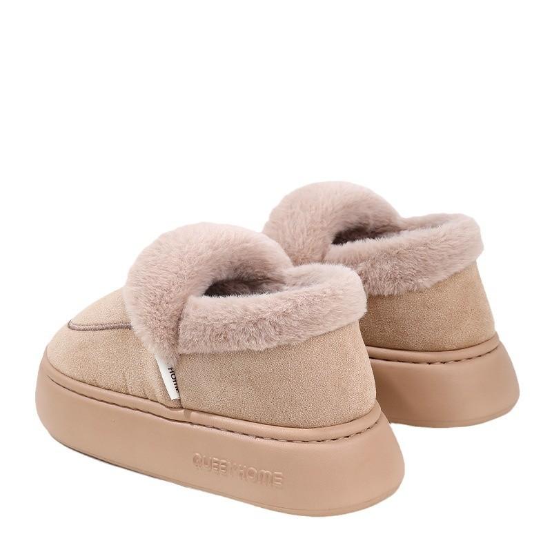 Cotton Slippers Are Root-wrapped for Home Use In Autumn and Winter To Keep Warm, Thickened Soft-soled Non-slip, Indoor Cotton Shoes with Plush Fluff.