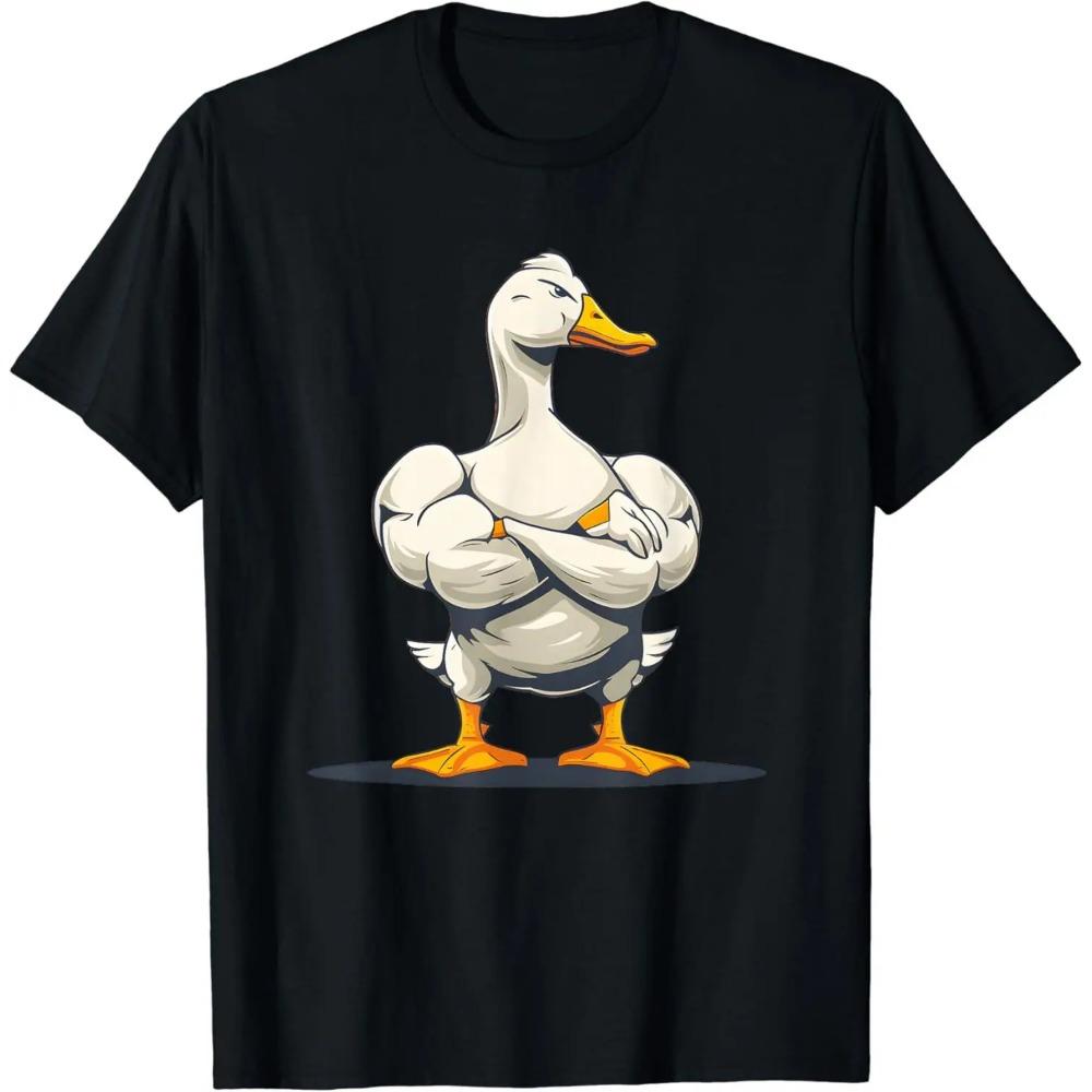 Release The Quackin Duck Gym Vzpírání Bodybuilder Trička Grafická trička Muži Oblečení Streetwear Košile