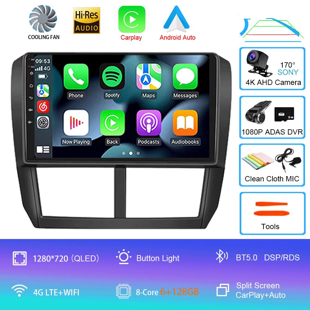 Android 14 Car Radio For Subaru Forester 3 SH 2007-2013 For Impreza GH GE 2 Din Multimedia Player 2 Din Carplay Head Unit