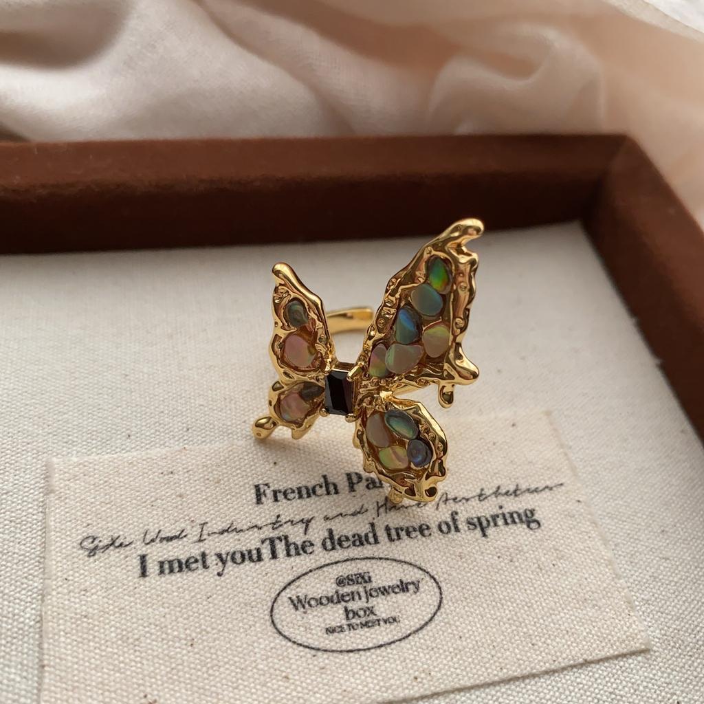 Sweet Pearl Flower Opening Ring, Exquisite Niche Temperament, Index Finger Ring, Light Luxury, High-End Ring Jewelry.