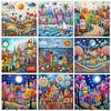 5D DIY Full Round Diamond Painting Colorful Home Abstract Series Home Decoration Art Craft Mosaic Painting