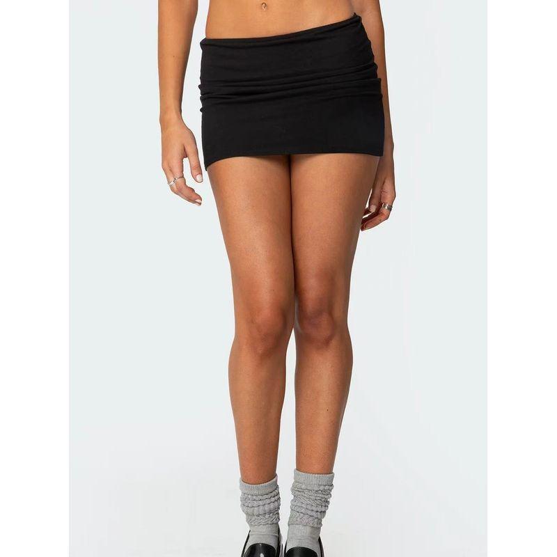 

Edikted Sexy Women s Sports Low Waist Mini Skirt Silm Slim Looking All-Match Tutu Pure Desire Style Black M