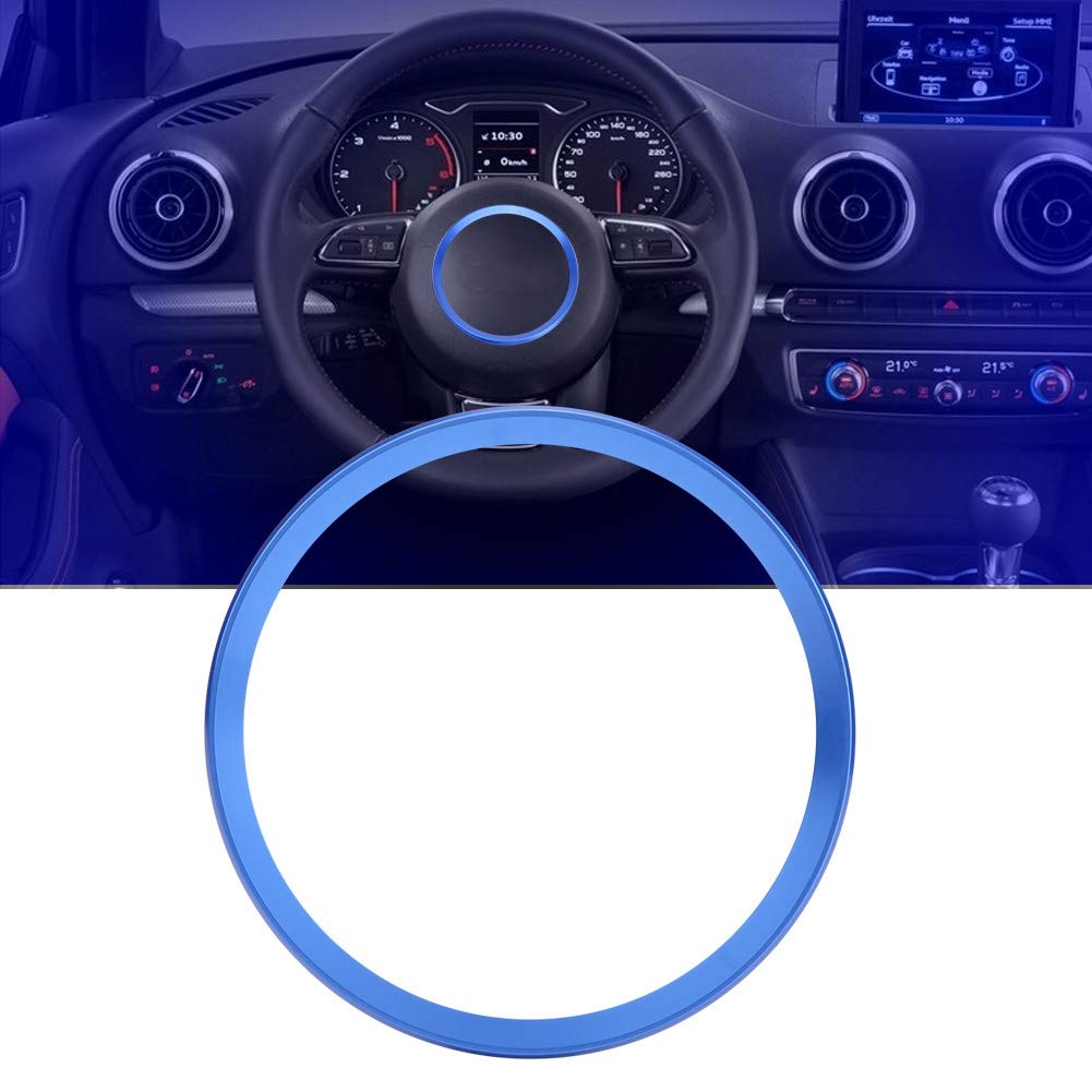 Steering Wheel Cover Trim, Red & Blue Car Steering Wheel Ring Trim, Interior Decoration