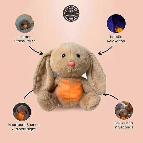 Plyšový králík s dýcháním a tlukotem srdce, Vydří miminko spící, které dýchá, Plyšový úzkostný spánek, Hračka spícího koaly pro miminko