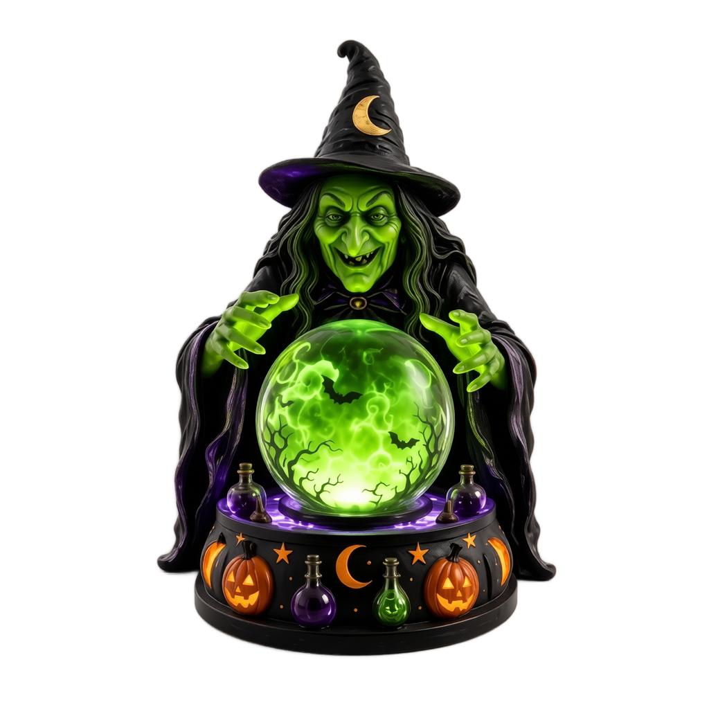 Halloween Witch Ball Light with