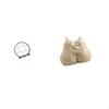Wooden Display Organizer for Home And Office Antique Shelf with Ceramic Bookend Hugging Pear
