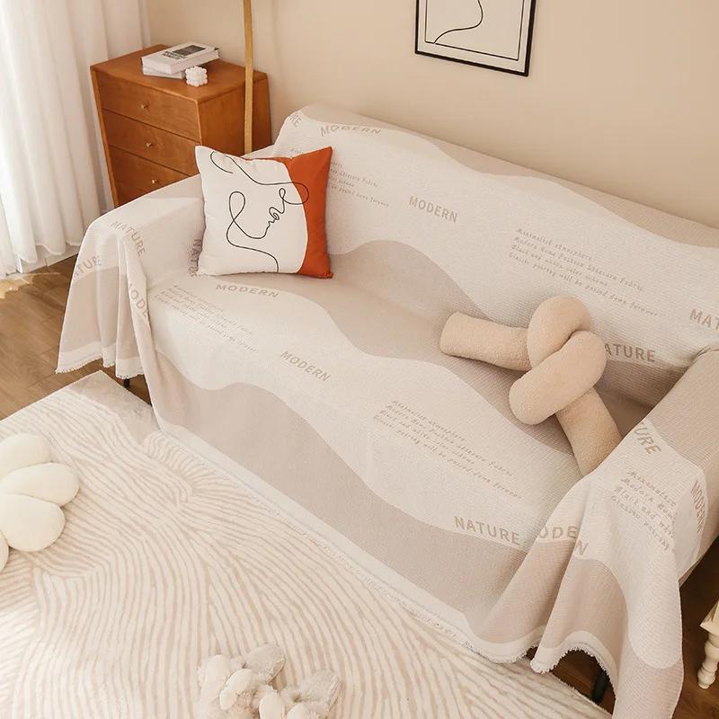 Polyester Baumwolle Bedrucktes Sofa Handtuch Chenille Sofa Decken All-Inclusive Überwurfstoff Vier Jahreszeiten Sofa Handtuch Anti Katzenkratzer