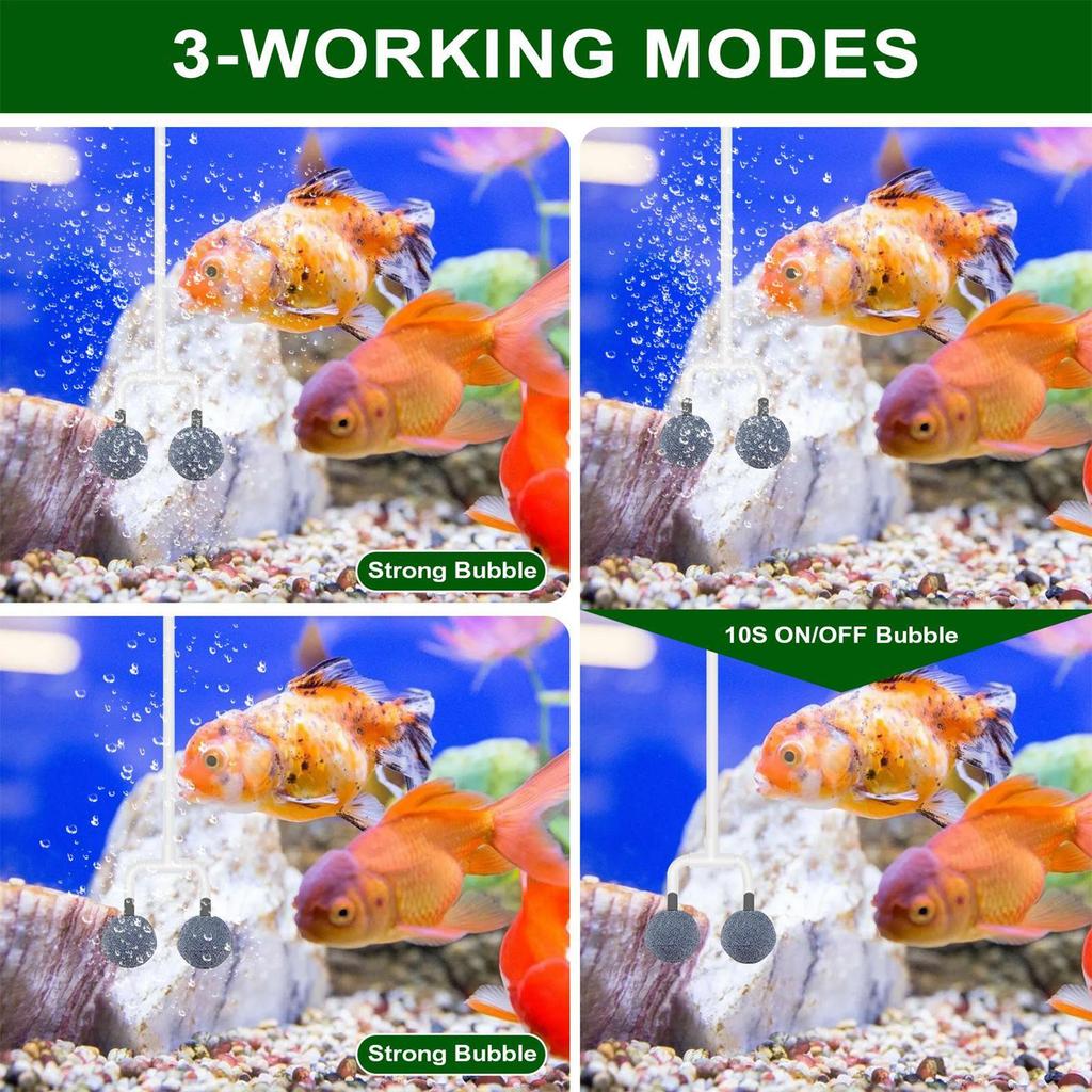 Solar Aerator For Pond Solar Aquarium Air Pump 3 Working Modes Waterproof Silent Oxygen Aerator With Pipe And Air Bubble Stone