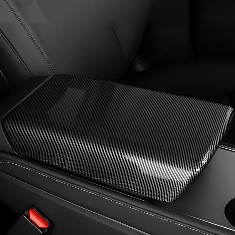 For Tesla Model 3 Model Y 2019 2020 2021 2022 2023 Car Carbon Fiber Style Trim Armrest Protective Cover