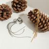 Minimalist High-End Glossy Tassel Ear Cuff No-Piercing Titanium Steel Luxury Earring