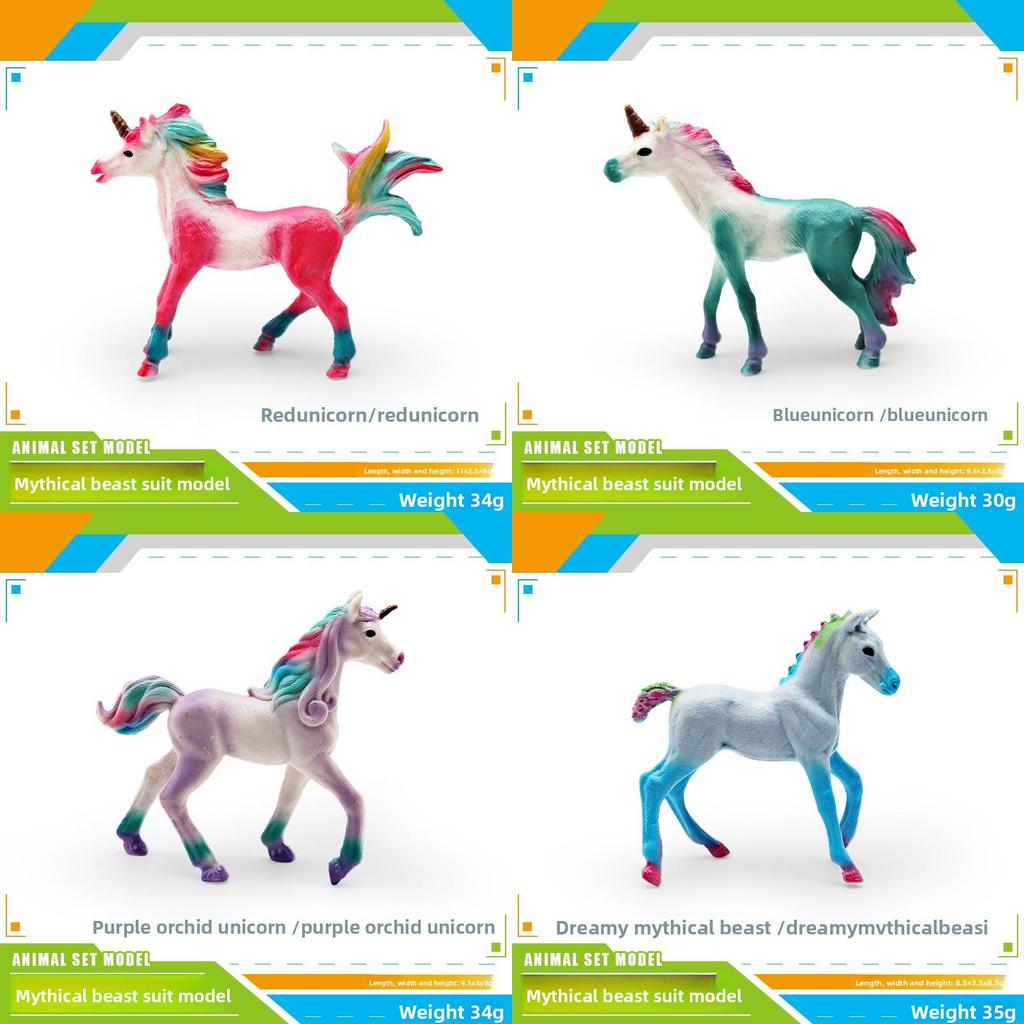 Mythical Animal Unicorn Figural Pvc Figurine Kids Playroom Decor For Imaginative Play