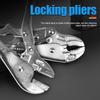 NINDEJIN 7inch Straight Curved Jaw Locking Pliers Cr-v Steel Vise Grip Mole Wrench