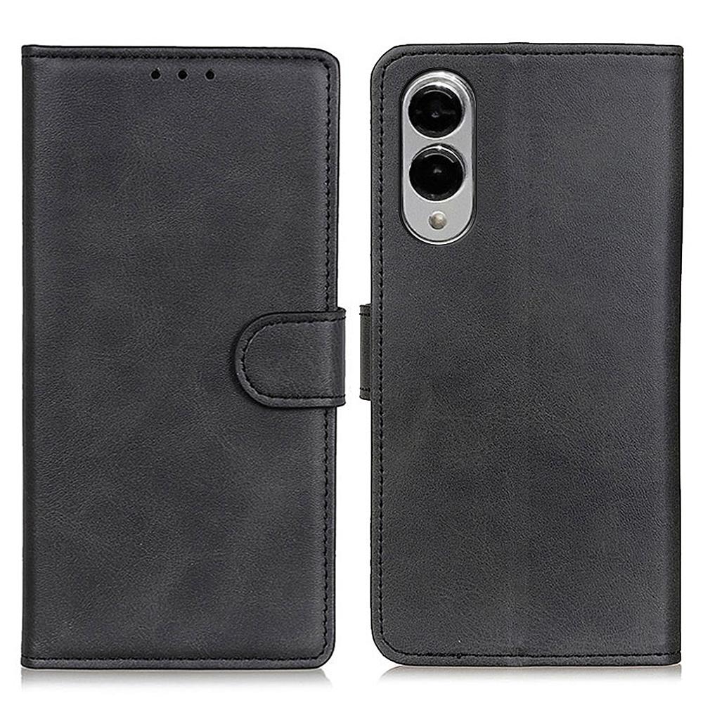 For Samsung Galaxy S25 Edge Wallet Case Cowhide Texture Leather Stand Phone Cover