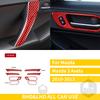 Red Carbon Fiber Whole Interior Stickers For Mazda 3 Axela 2010-2013 Car Accessories Dash Trim Gear Shift Console Cover Molding SW8