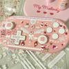 1/3pcs 5D Relief Sweet Pink Bowknot Lace Stickers DIY Phone Camera Kpop Toploader Deco Stickers Kawaii Girls Gifts