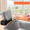Stylish Foldable Suction Cup Waste Rack Convenient for Kitchen Sink Efficiently Filters Food Debris With 50 Mesh Bags