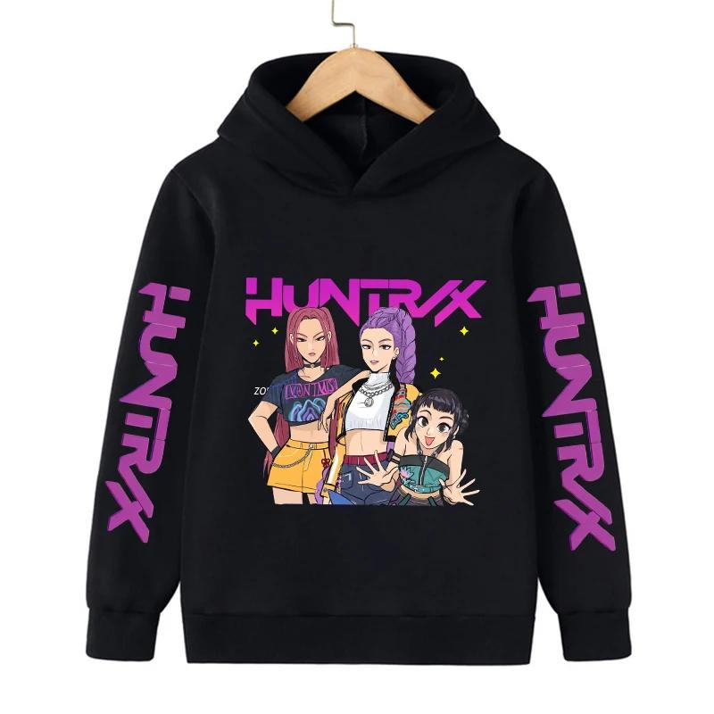 Autumn/Winter Hoodie Manga Children's Kpop Devil Hunter Children's Sportswear Cute Harajuku Tiger Girl Hoodie