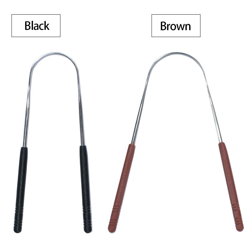 Tongue Scraper Stainless Steel Tongue Cleaner Professional Teeth Cleaner Kit Metal Adults Eliminate Dental Tools