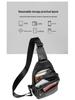 Men's Crossbody Chest Bag - Trendy Korean Style Cowhide Shoulder Bag