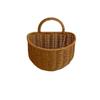 Retro Woven Rattan Storage Basket: Wall-Mountable Handheld Basket for Household Fruit & Vegetables