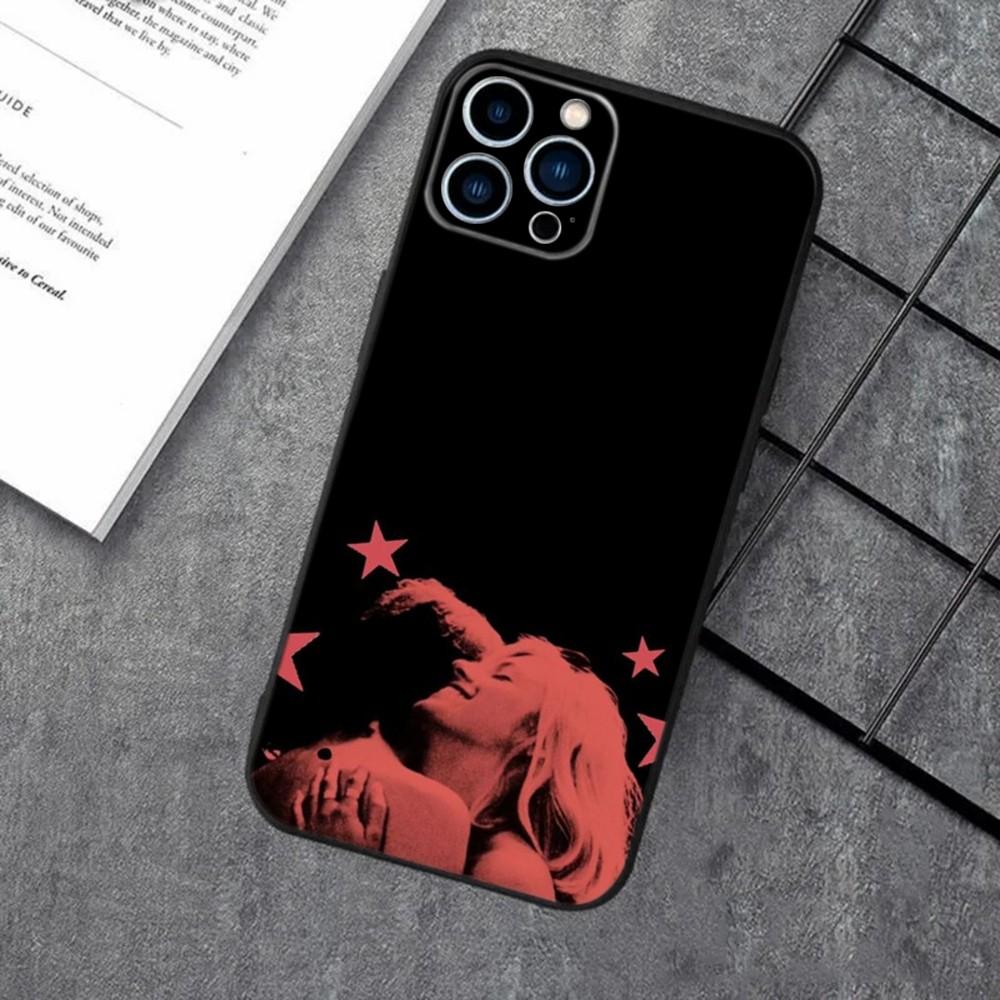 Band TV Girl Phone Case For Apple iPhone 15,14,13,12,11,XS,XR,X,8,7,Pro,Max,Plus,mini Silicone Black Cover