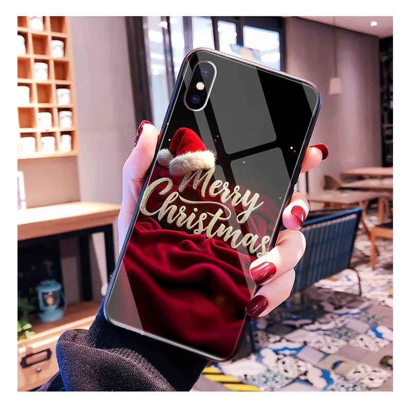 Winter Christmas Glass phone case For Samsung S25 S24 S23 S22 Ultra S24 Plus A55 A16 A54 A15 A56 A36 S25 FE