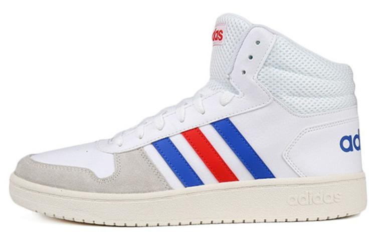 Hoops 2.0 Adidas Neo Mid  White Blue Red  EE7382 44