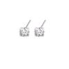 Silver Needle, Sugar Cube, Zircon Ear Studs - Exquisite Mini Style Earrings for Protecting Ear Holes. Water Droplet-shaped Earrings with Diamonds.
