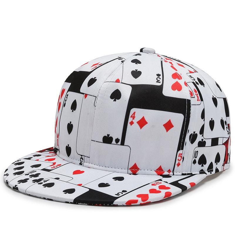New Arrive Poker Letters Print Baseball Caps For Men Women Cotton Casual Sport Snapback Cap Hat Fashion Hip Hop Caps