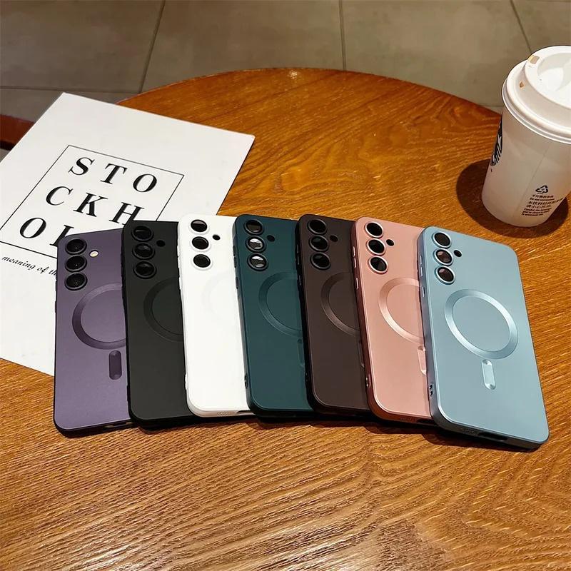 For Magsafe Luxury Liquid Magnetic Case For Samsung Galaxy S26 S25 S24 S23 S22 Ultra Plus FE A17 A56 A36 A16 A55 A35 Phone Cover