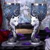 Dragon Wine Goblet Cat Chalice Cup Stainless Steel Resin Gothic Macabre Halloween Decorative Bar Whiskey Cocktail Drinking Glasses for Beer Wine