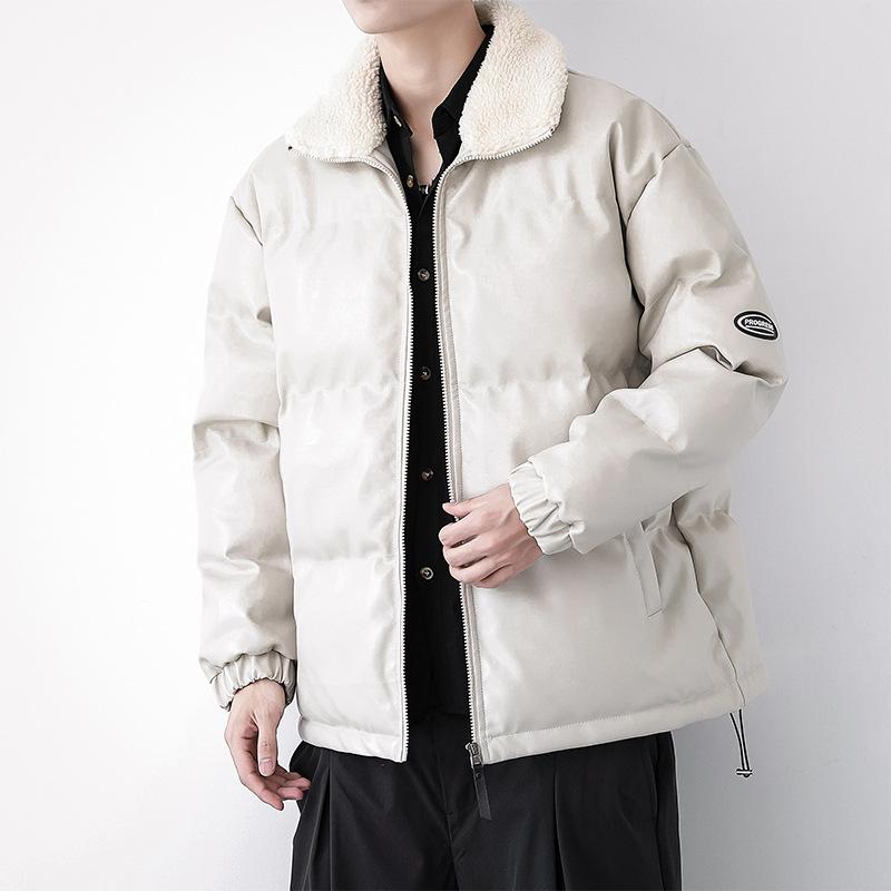 Winter Leather Cotton-padded Clothes PU Soft Leather Couple Leather Clothes Men's and Women's Same Cotton-padded Jackets Leather Jackets