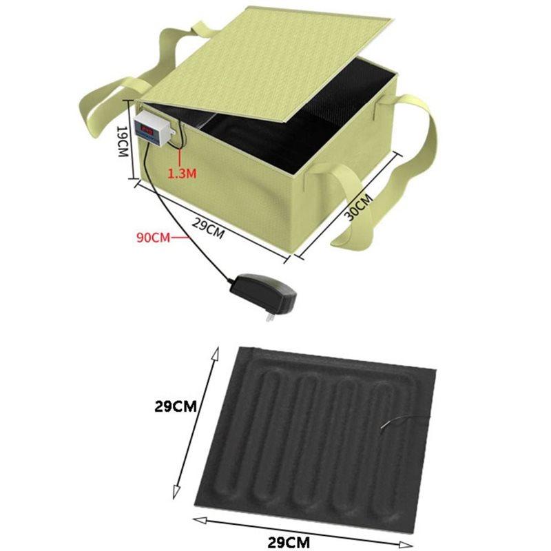 ABWR-Bread Proofer Foldable Fermentation Box-US Plug-50-110 Celsius Dough Proofing Box With Heating Pad Temperature Control