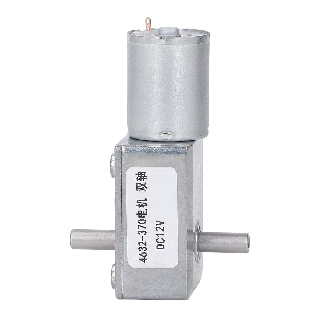 Dubbelaxlad växelmotor självlåsande CW CCW aluminiumlegering mässingsspole varvtalsreduceringsmotor DC12V