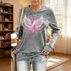 Women's Printed Round Neck Sweatshirt for Casual Daily Wear